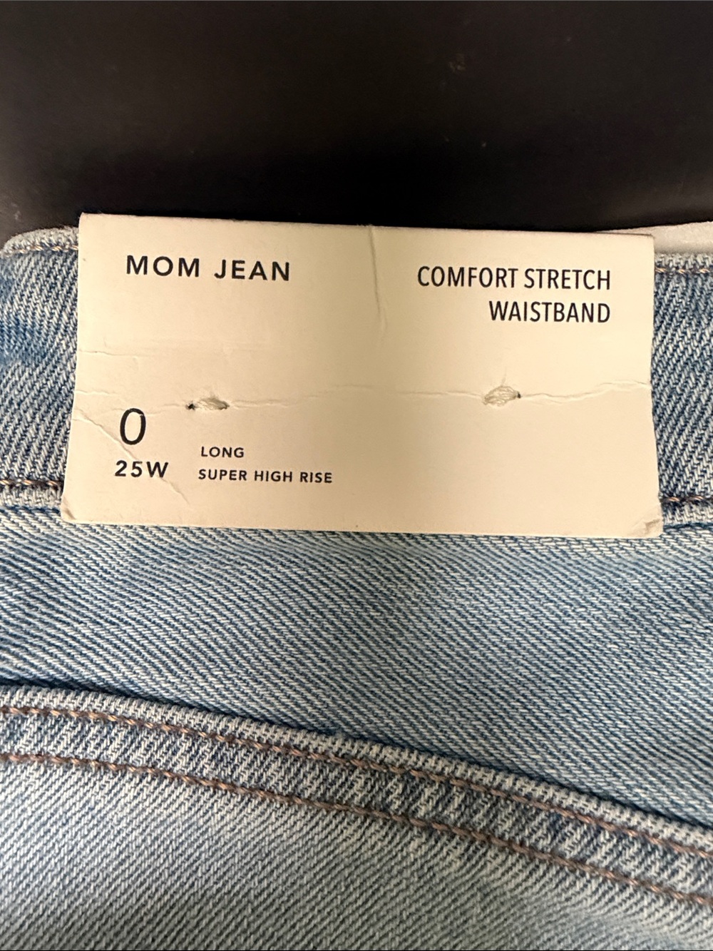 American Eagle Light Blue Distressed Mom Jeans Size 0 Long/ 25 W - Picture 13 of 14